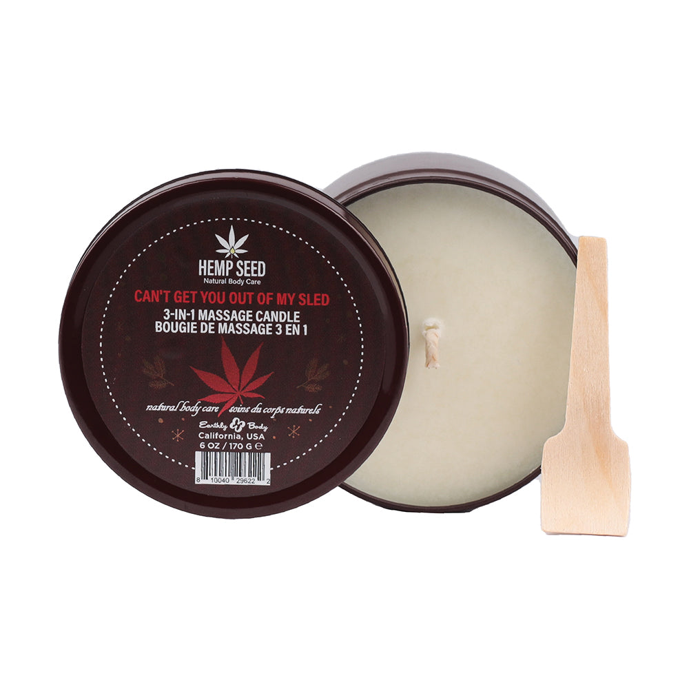 EARTHLY BODY - VELA DE NATAL 3 EM 1 DE SEMENTES DE CÂNHAMO CAN'T GET YOU OUT OF MY SLED 170 G.