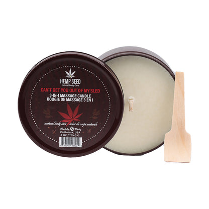 EARTHLY BODY - VELA DE NATAL 3 EM 1 DE SEMENTES DE CÂNHAMO CAN'T GET YOU OUT OF MY SLED 170 G.