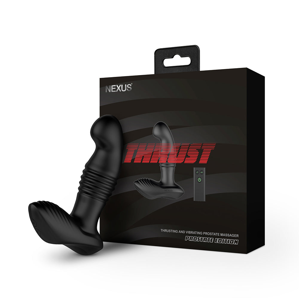 NEXUS - THRUST PROSTATE EDITION MASSAGADOR DE PRÓSTATA E PERÍNEO COM MOVIMENTO DE VAIVÉM E VIBRAÇÃO PRETO