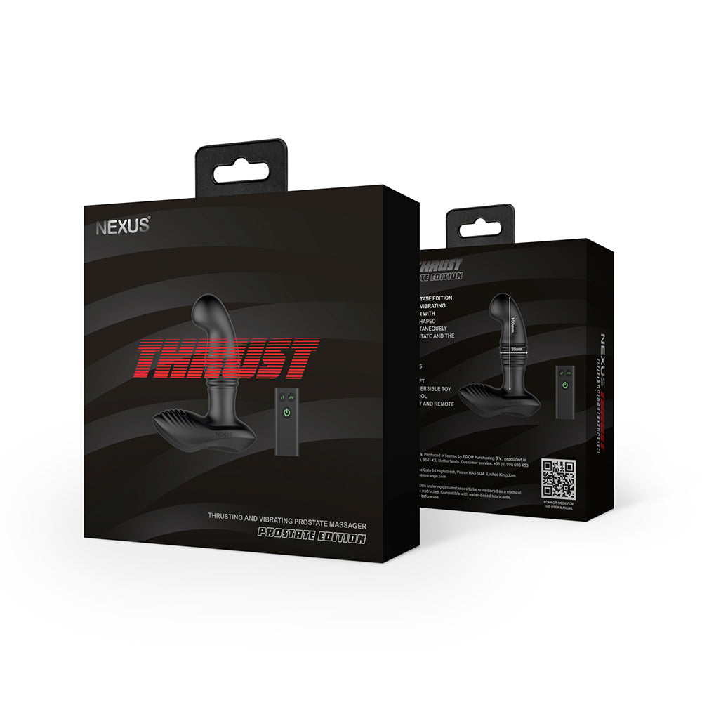 NEXUS - THRUST PROSTATE EDITION MASSAGADOR DE PRÓSTATA E PERÍNEO COM MOVIMENTO DE VAIVÉM E VIBRAÇÃO PRETO