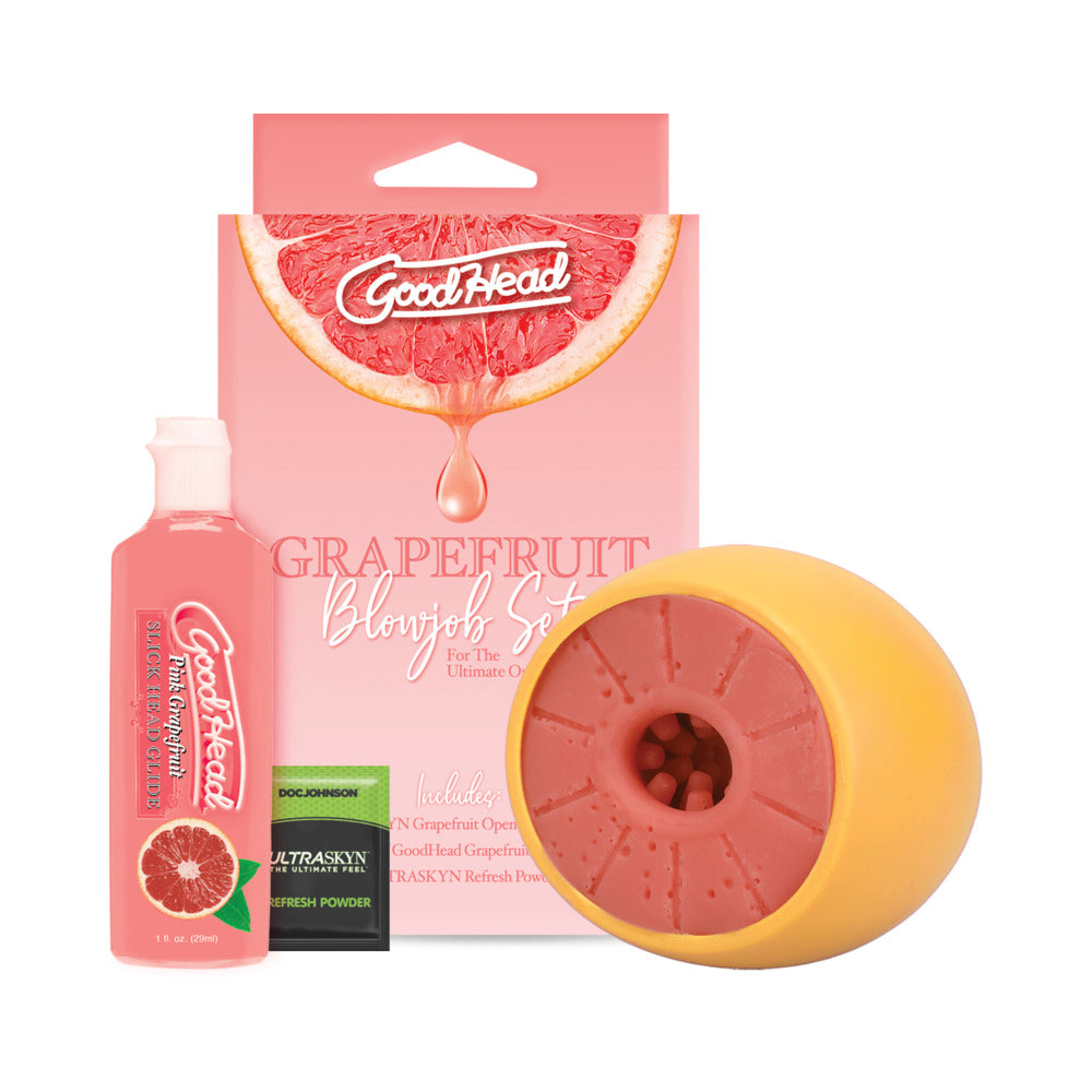 DOC JOHNSON - GOODHEAD GRAPEFRUIT ORAL SET YELLOW PINK