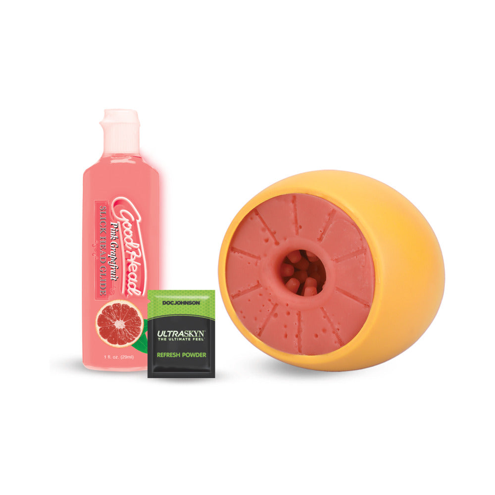 DOC JOHNSON - GOODHEAD GRAPEFRUIT ORAL SET YELLOW PINK
