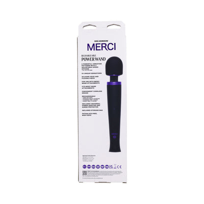 DOC JOHNSON - MERCI RECHARGEABLE POWER WAND ULTRA-POWERFUL SILICONE WAND MASSAGER BLACK VIOLET