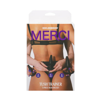 DOC JOHNSON - CONJUNTO DE 3 PLUGS ANAL EM SILICONE MERCI TUSH TRAINER PRETO
