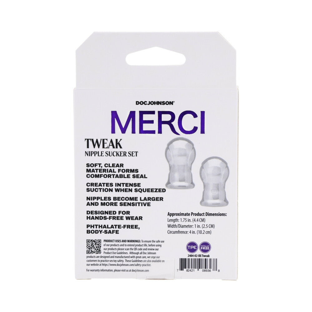 DOC JOHNSON - MERCI TWEAK NIPPLE SUCKER SET CLEAR