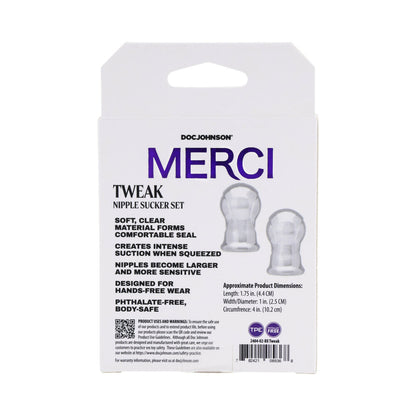 DOC JOHNSON - MERCI TWEAK NIPPLE SUCKER SET CLEAR