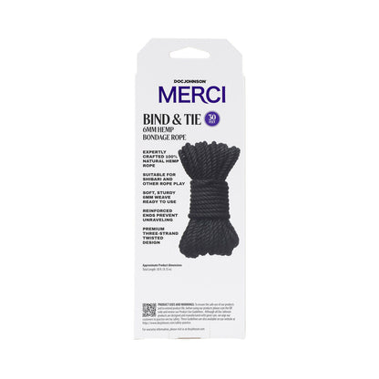 DOC JOHNSON - MERCI BIND & TIE 6MM HEMP BONDAGE ROPE 30'