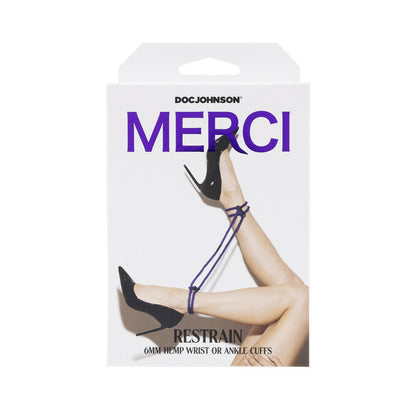 DOC JOHNSON - MERCI RESTRAIN 6MM HEMP WRIST OR ANKLE CUFFS