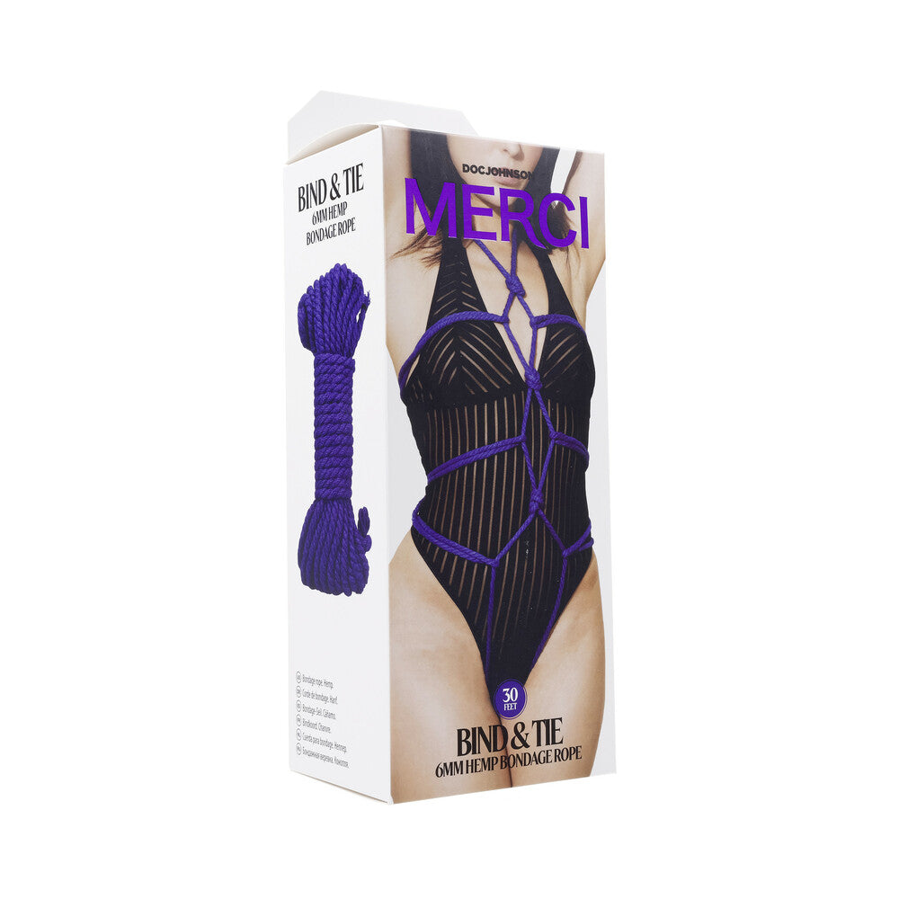 DOC JOHNSON - MERCI BIND & TIE 6MM HEMP BONDAGE ROPE 30'