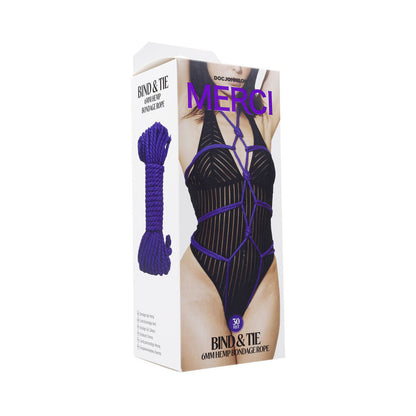 DOC JOHNSON - MERCI BIND & TIE 6MM HEMP BONDAGE ROPE 30'