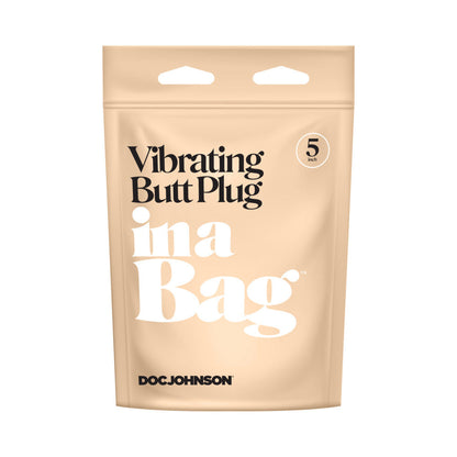 DOC JOHNSON - IN A BAG VIBRATING BUTT PLUG 5 IN. BLACK