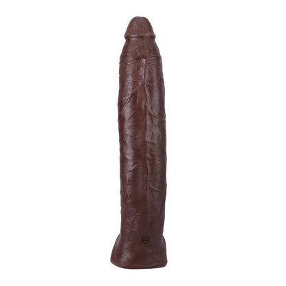 DOC JOHNSON - SIGNATURE COCKS DAMION DAYSKI ULTRASKYN DILDO WITH REMOVABLE VAC-U-LOCK SUCTION CUP 12IN CHOCOLATE