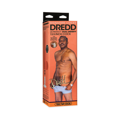 DOC JOHNSON - SIGNATURE COCKS DREDD ULTRASKYN COCK WITH REMOVABLE VAC-U-LOCK SUCTION CUP 13.5IN CHOCOLATE
