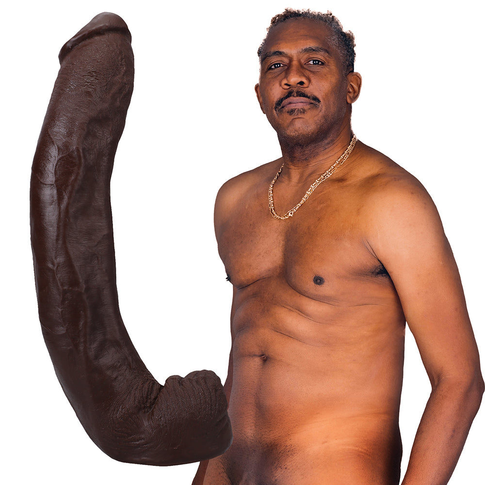 DOC JOHNSON - SIGNATURE COCKS DREDD ULTRASKYN COCK WITH REMOVABLE VAC-U-LOCK SUCTION CUP 13.5IN CHOCOLATE