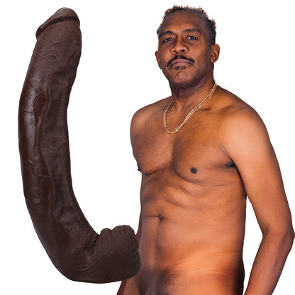 DOC JOHNSON - SIGNATURE COCKS DREDD ULTRASKYN COCK WITH REMOVABLE VAC-U-LOCK SUCTION CUP 13.5IN CHOCOLATE
