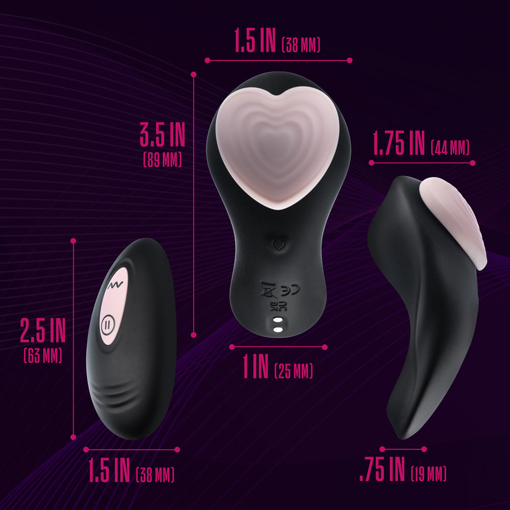 BLUSH - TEMPTASIA HEARTBEAT PANTY VIBE WITH REMOTE PINK