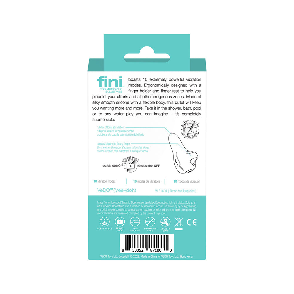 VEDO - VIBRADOR BULLET RECARREGÁVEL FINI