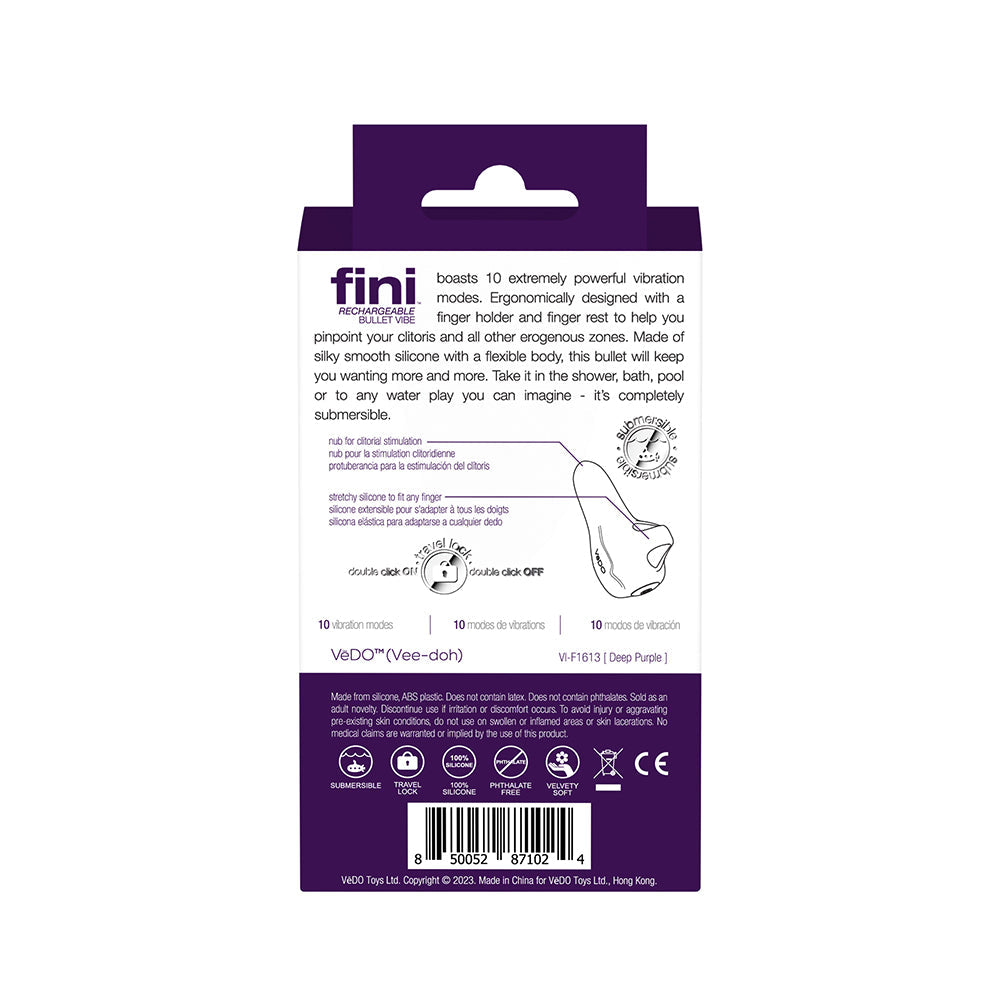 VEDO - VIBRADOR BULLET RECARREGÁVEL FINI