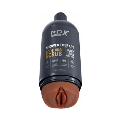 PDX BRANDS - PDX PLUS SHOWER THERAPY SOOTHING SCRUB BROWN