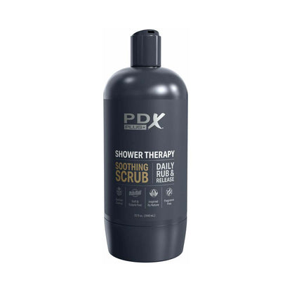 PDX BRANDS - PDX PLUS SHOWER THERAPY SOOTHING SCRUB BROWN