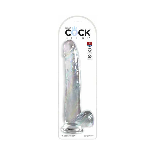 PIPEDREAM - KING COCK CLEAR WITH BALLS 11IN CLEAR