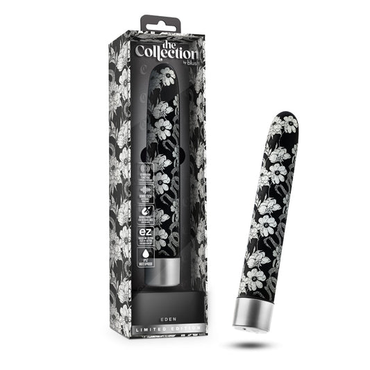 BLUSH - THE COLLECTION EDEN LIMITED EDITION RECHARGEABLE 7 IN. VIBRATOR BLACK