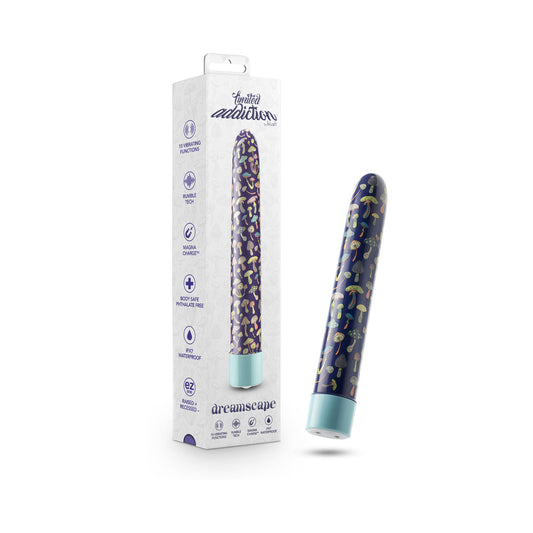 BLUSH - LIMITED ADDICTION DREAMSCAPE RECHARGEABLE 7 IN. VIBRATOR BLUE