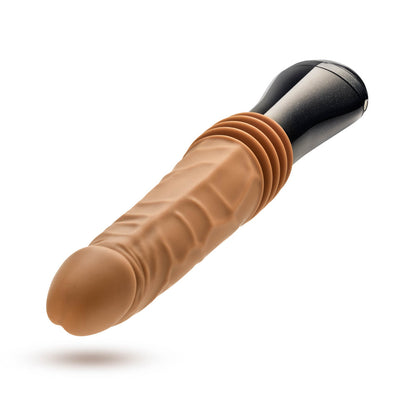 BLUSH - DR. SKIN SILICONE DR. ARTHUR DILDO TAN COM MOVIMENTOS DE IMPULSO, ROTAÇÃO E VIBRAÇÃO