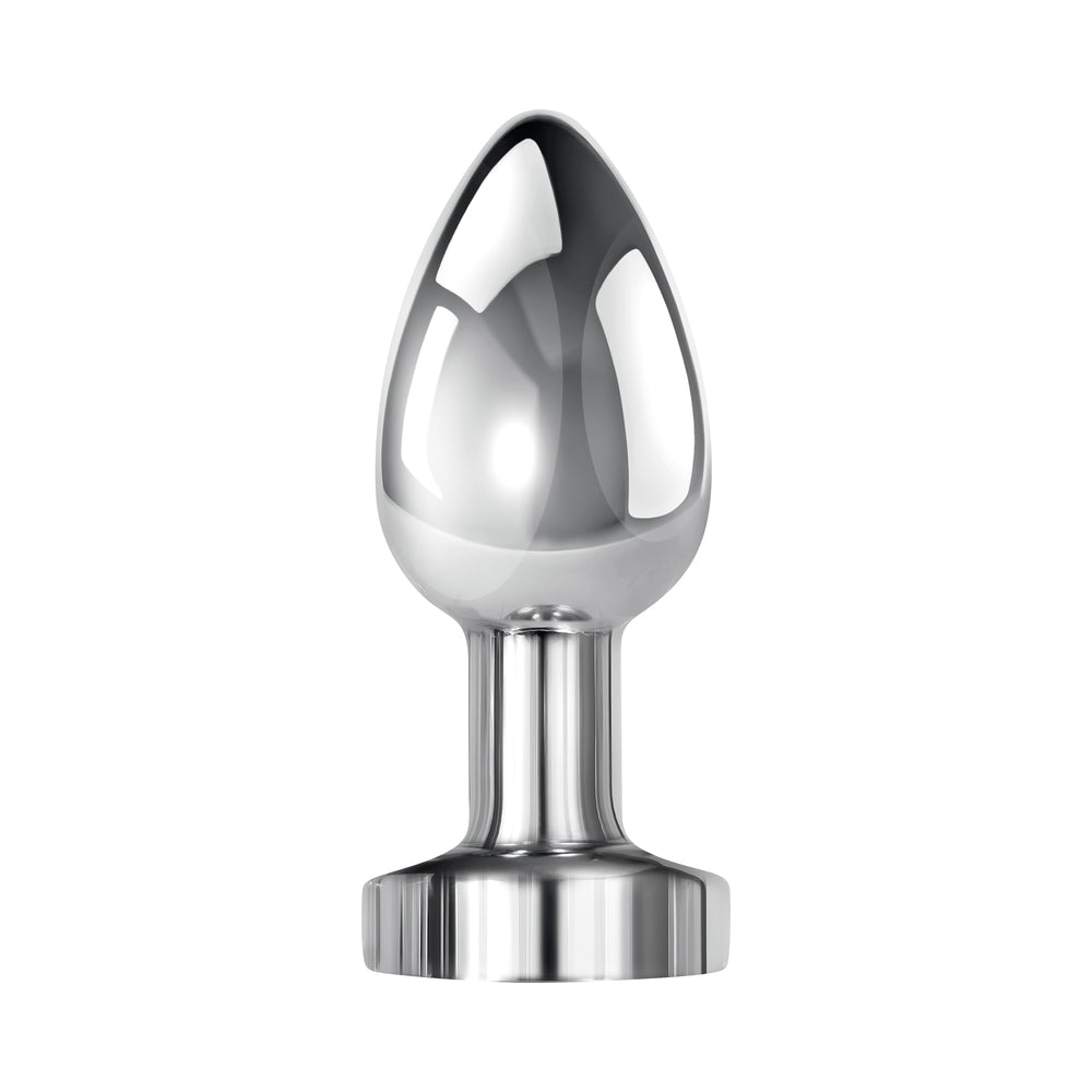 GENDER X - ROCKIN' METAL PLUG XL RECHARGEABLE VIBRATING ANAL PLUG ALUMINUM SILVER