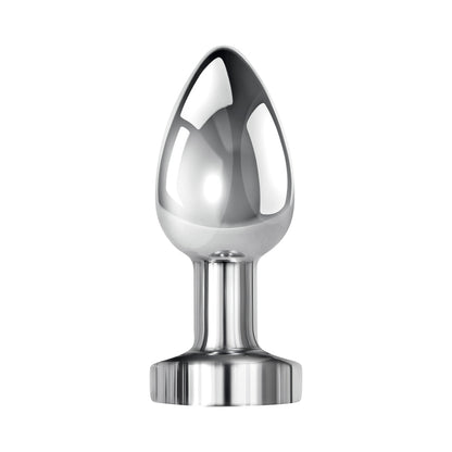 GENDER X - ROCKIN' METAL PLUG XL RECHARGEABLE VIBRATING ANAL PLUG ALUMINUM SILVER