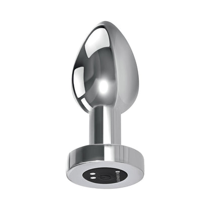 GENDER X - ROCKIN' METAL PLUG XL RECHARGEABLE VIBRATING ANAL PLUG ALUMINUM SILVER