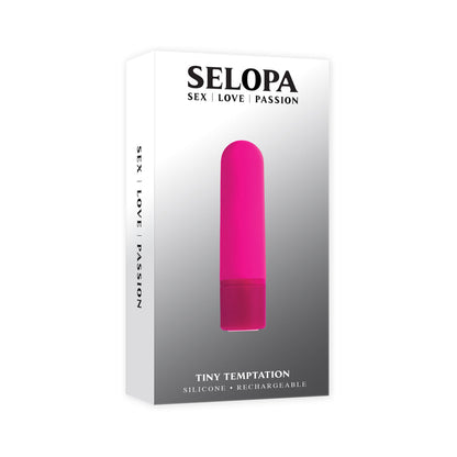 SELOPA - VIBRADOR BULLET RECARREGÁVEL EM SILICONE TINY TEMPTATION COR-DE-ROSA