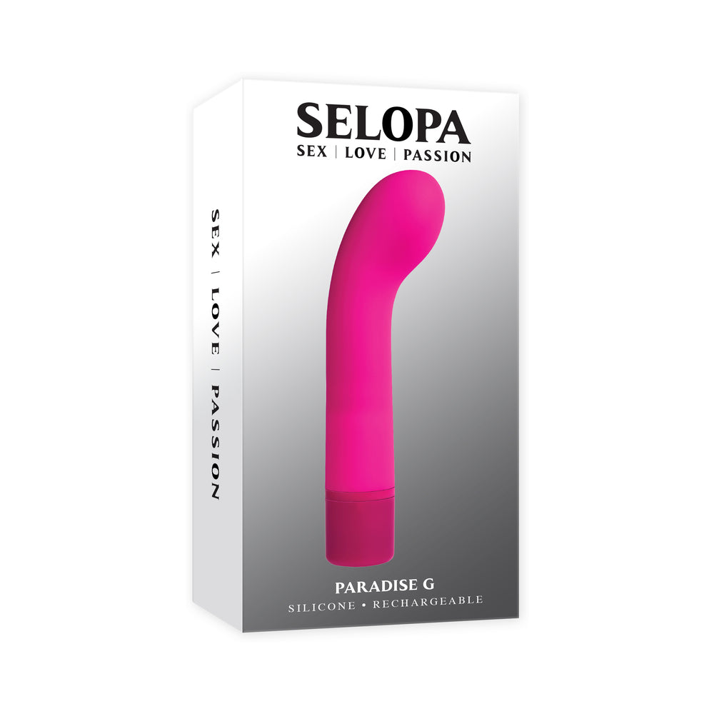 SELOPA - VIBRADOR DE PONTO G EM SILICONE RECARREGÁVEL PARADISE G ROSA