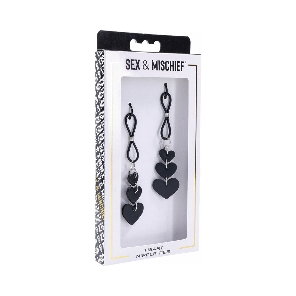SPORTSHEETS - NIPPLE TIES EM FORMA DE CORAÇÃO SEX & MISCHIEF