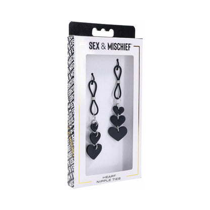 SPORTSHEETS - NIPPLE TIES EM FORMA DE CORAÇÃO SEX & MISCHIEF
