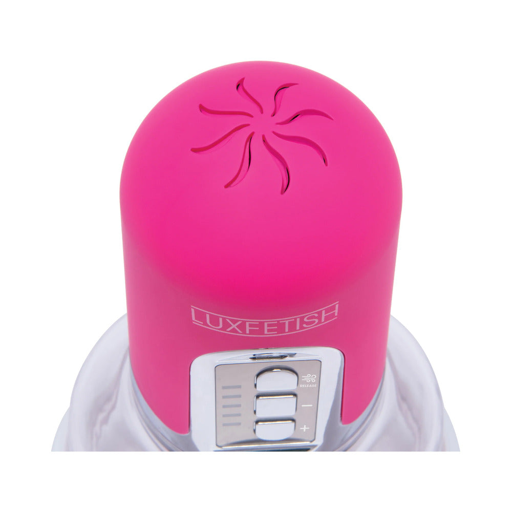 ELECTRIC EEL - LUX FETISH RECHARGEABLE 4-FUNCTION AUTO PUSSY PUMP WITH CLIT CLAMP