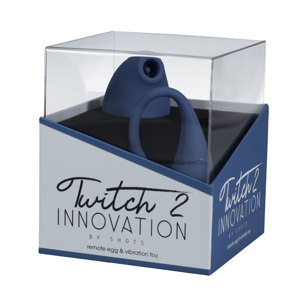 SHOTS - TWITCH 2 RECHARGEABLE SUCTION AND FLAPPING VIBRATOR WITH REMOTE CONTROL VIBRATING EGG
