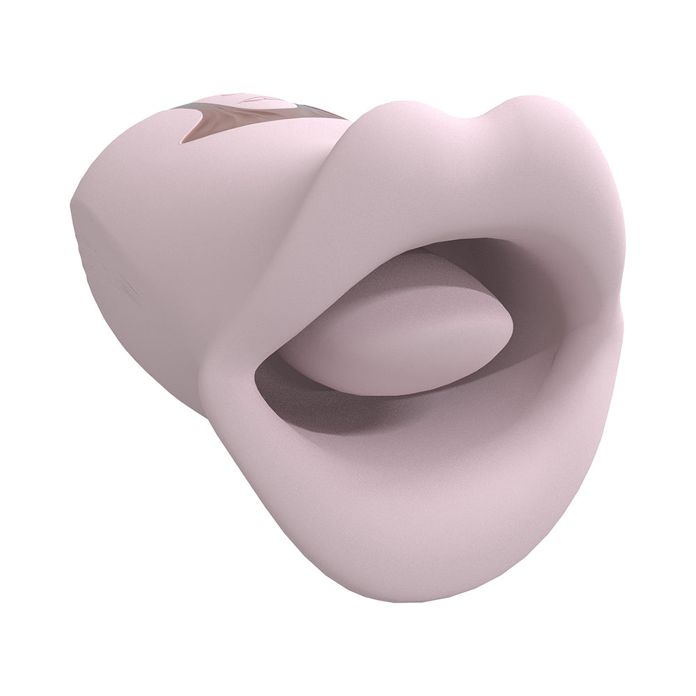 SHOTS - LOVELINE KISS 10-SPEED RECHARGEABLE WATERPROOF SILICONE SUCTION AND VIBRATING MOUTH PINK