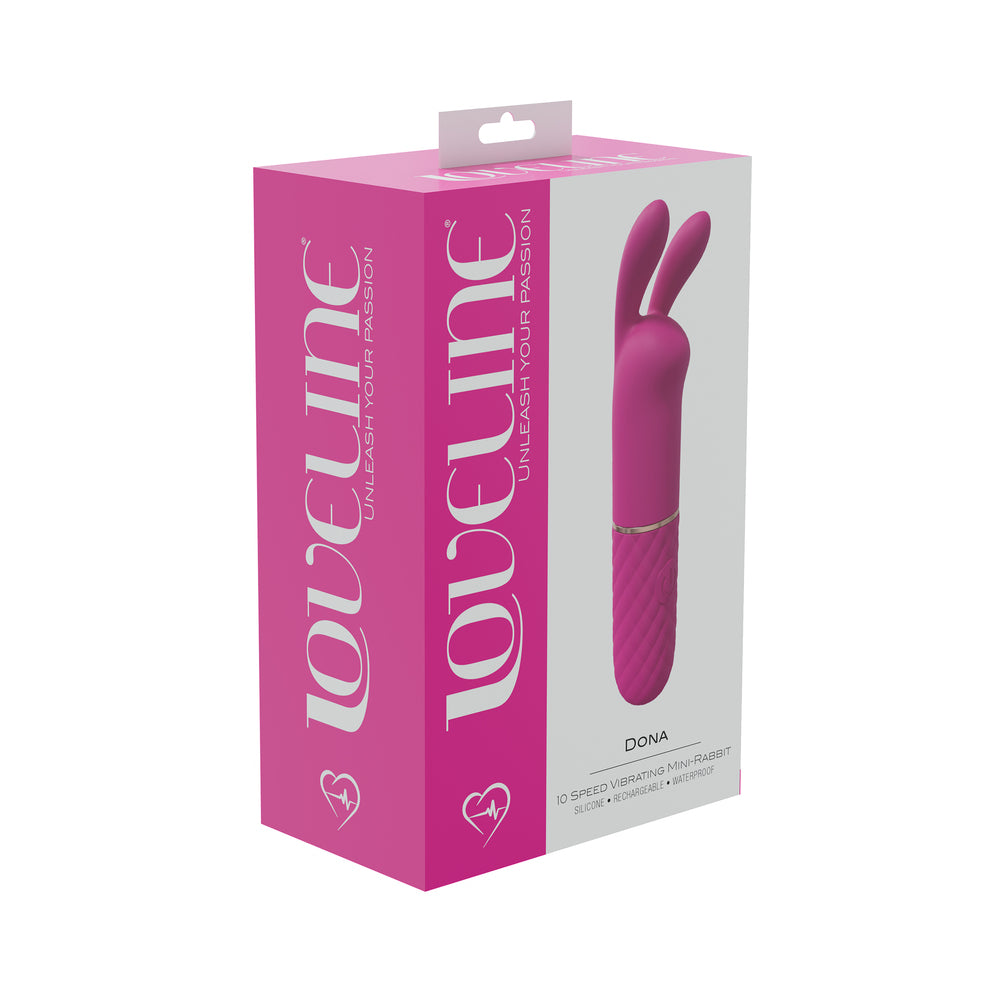 SHOTS - LOVELINE DONA MINI VIBRADOR COELHO 10 VELOCIDADES EM SILICONE RECARREGÁVEL À PROVA DE ÁGUA