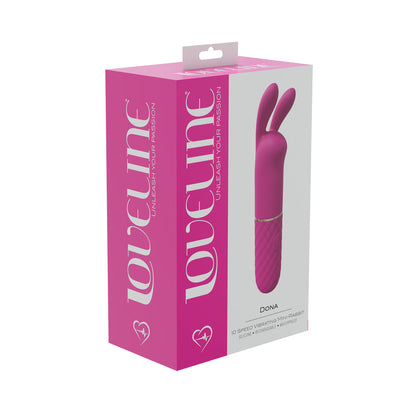 SHOTS - LOVELINE DONA MINI VIBRADOR COELHO 10 VELOCIDADES EM SILICONE RECARREGÁVEL À PROVA DE ÁGUA