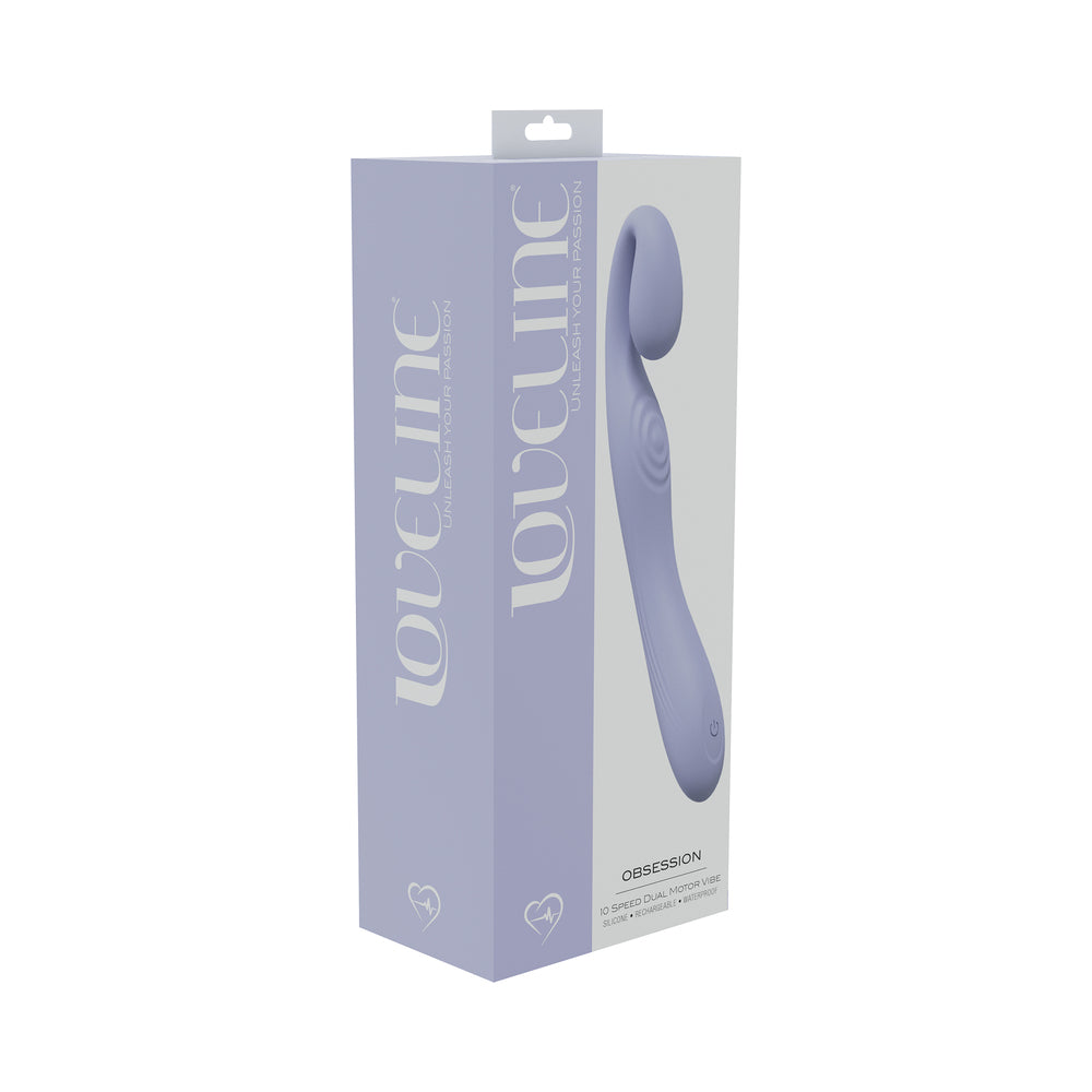 SHOTS - LOVELINE OBSESSION 10-SPEED DUAL-MOTOR VIBRATOR, SEALED SILICONE, RECHARGEABLE, SUBMERSIBLE
