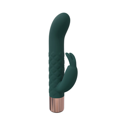 SHOTS - LOVELINE DEVOTION 10 SPEED MINI-RABBIT SILICONE RECHARGEABLE WATERPROOF FOREST GREEN