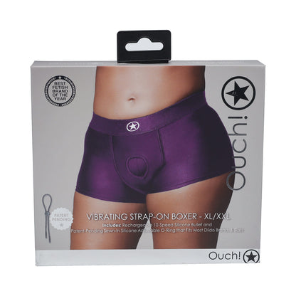 SHOTS - OUCH! VIBRATING STRAP ON BOXER