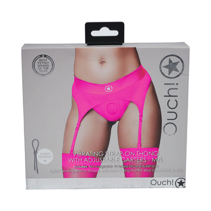 SHOTS - AI! TANGA COM CINTA VIBRATÓRIA E LIGAS AJUSTÁVEIS ROSA M/L