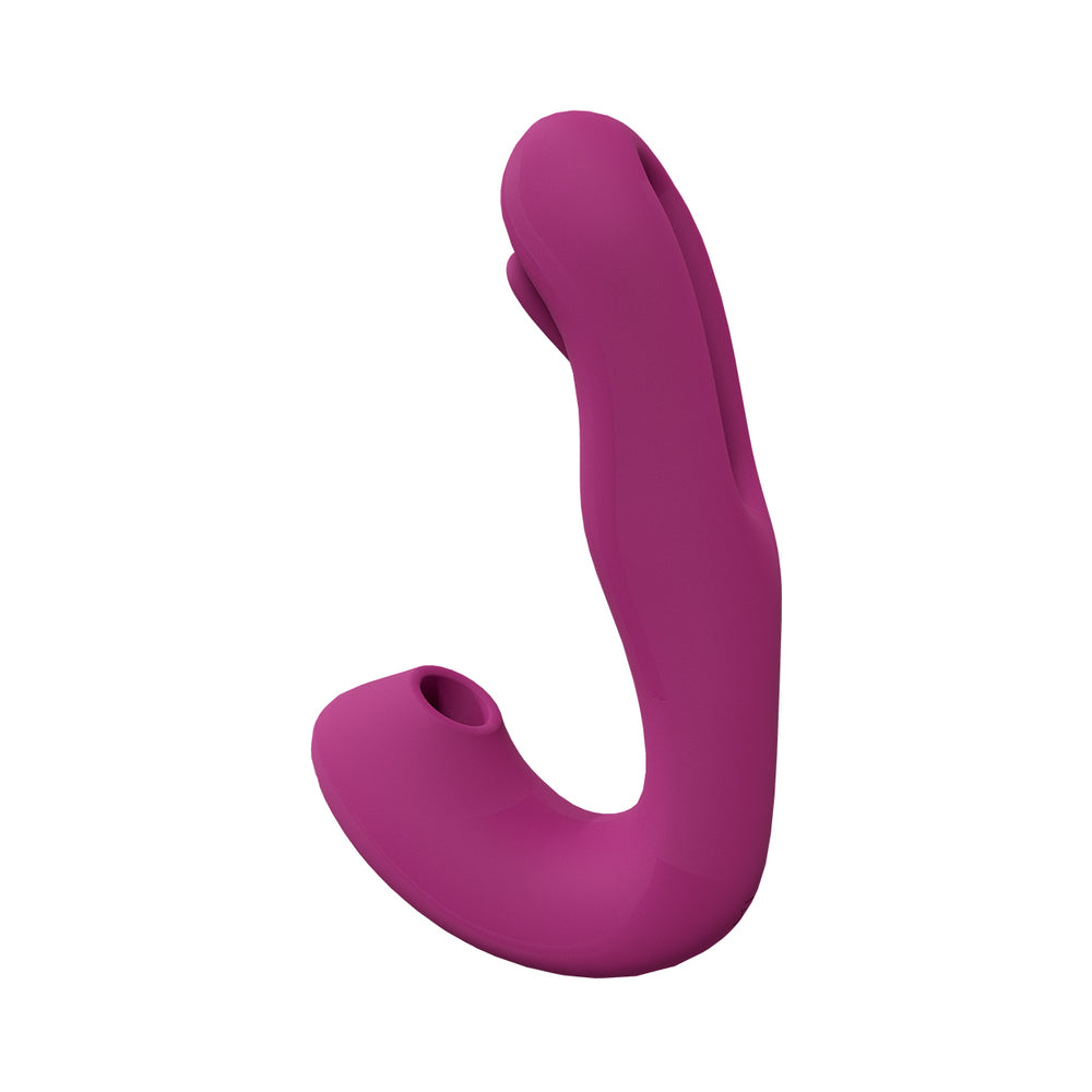 SHOTS - VIVE YUNA RECHARGEABLE DUAL MOTOR AIRWAVE VIBRATOR WITH G SPOT FLAPPING STIMULATOR
