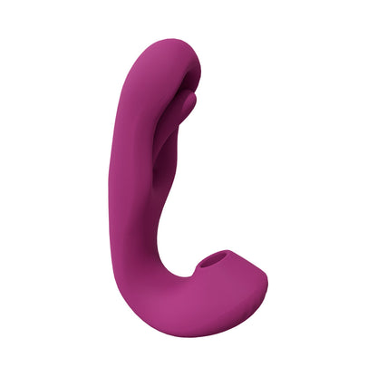 SHOTS - VIVE YUNA RECHARGEABLE DUAL MOTOR AIRWAVE VIBRATOR WITH G SPOT FLAPPING STIMULATOR