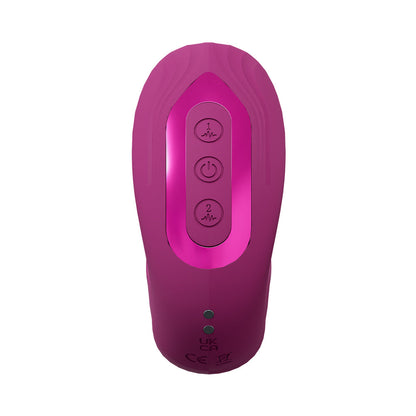 SHOTS - VIVE YUNA RECHARGEABLE DUAL MOTOR AIRWAVE VIBRATOR WITH G SPOT FLAPPING STIMULATOR