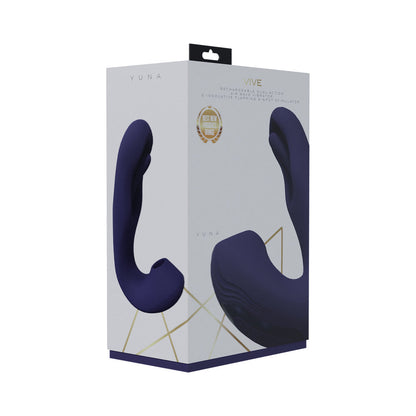 SHOTS - VIVE YUNA RECHARGEABLE DUAL MOTOR AIRWAVE VIBRATOR WITH G SPOT FLAPPING STIMULATOR