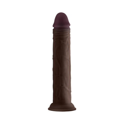 EIXO - MODELO J: DILDO DE SILICONE DE DENSIDADE DUPLA DE 9,5 POL. MOGNO
