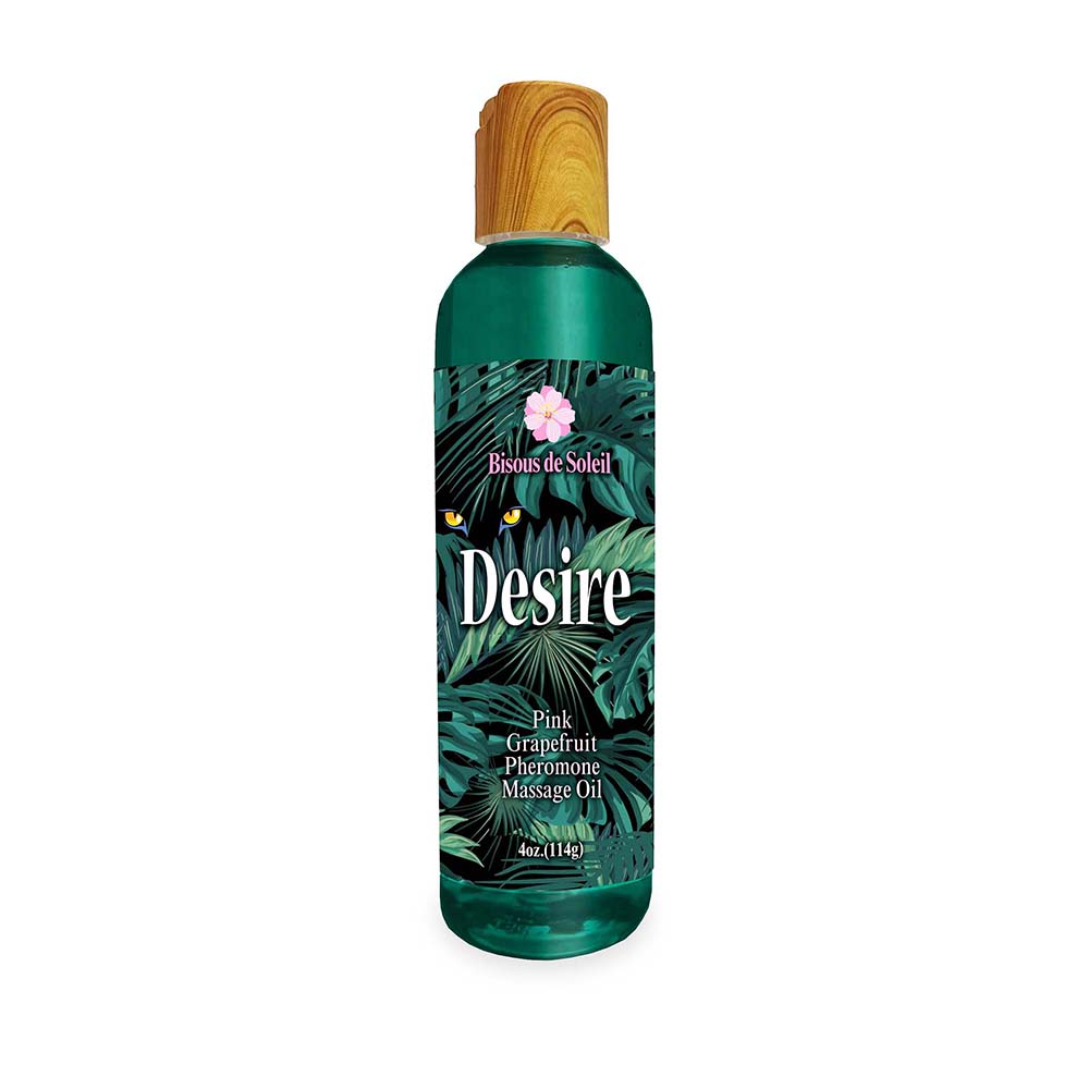 LITTLE GENIE - DESIRE PHEROMONE MASSAGE OIL PINK GRAPEFRUIT 4 OZ.